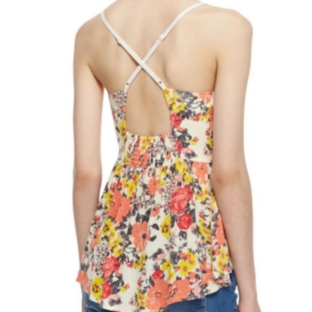 Free People Floral Camisole in Orange and Yellow - Picture 3 of 8